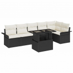 Aia diivanikomplekt padjaga 7 tk must pol&uuml;rooster