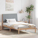 Voodiraam peatsiga Pruun 100 x 200 cm Tahke m&auml;nd