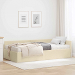 Nurgavoodi raam koos madratsiga Muu peaga 2 pcs cream kangas