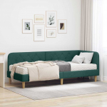 Nurga voodiraam Tume rohelise 80 x 200 cm kangas