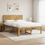 Kaheinimesevoodi raam koos peatsiga ROSTOCK Valge 135 x 190 cm