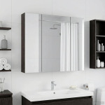 Vannitoa peeglikapp Must tamm 80 x 14.5 x 70 cm Tehispuit