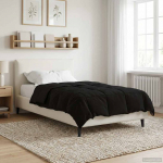 Talve tek Rapistatud Must 140 x 220 cm Mikrokiud