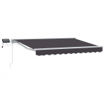 Manuaalne varikatus LED-idega Antratsiit 3 x 2,5 m