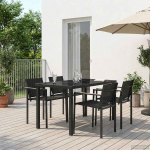Aiam&ouml;&ouml;blikomplekt 5 tk Must ja Anthracite 140 x 70 x 73 cm