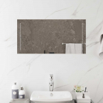LED vannitoa peegel L&auml;bipaistev 80 x 40 cm karastatud klaas