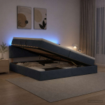 LED-iga voodiraam koos madratsiga Tumehall 200 x 200 cm Samet