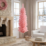 Kunstlik &otilde;huke j&otilde;ulukuusk 150 cm PVC ja teras Roosa