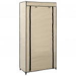 Kingakapp kattega, kreemjas, 58 x 28 x 106 cm, kangas