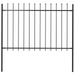 Terava otsaga aed, terasest, 1,7 x 1,2 m, must