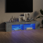Telerialus LED-tuledega, betoonhall, 135x39x30 cm