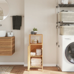 Riiuliga vannitoakapp, 36 x 33 x 87 cm