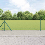 Aed koos postidega roheline 0.4 x 25 m pvc kaetud teras