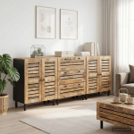 Ladustamiskapid 3 tk 180 x 33 x 75 cm Tugev mango puu