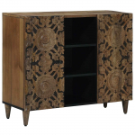 K&otilde;ide riiuliga uksega Pruun 90 x 33,5 x 75 cm Tugev mango puu