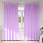 Kardinad r&otilde;ngastega 2 tk lilla 260 x 140 cm pol&uuml;ester