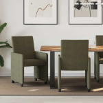 Ratastega S&ouml;&ouml;gi-toolid 2 tk Armee roheline 57 x 66 x 94 cm