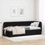 Nurga voodiraam Must 80 x 200 cm kangas