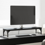Monitori alus Must tamm 85 x 23 x 15,5 cm Tehispuit
