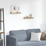 Seinariiul riiuliga 2 tk Pruun 40 x 9 x 3 cm Tehispuit