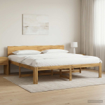 Kaheinimesevoodi raam koos peatsiga ROSTOCK Valge 180 x 200 cm