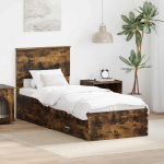 Voodiraam Suitsetatud Tamme ja H&otilde;be 75 x 190 cm Tehispuit