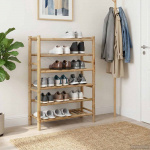 Kingariiul riiuliga Neutraalne 68 x 28 x 96 cm Bambus