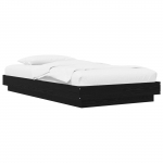 Madal voodiraam must tamm 80 x 210 cm tehispuit