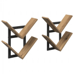 Seina h&otilde;ljumine riiul 2 pcs Artisan tamm 43 x 15 x 47 cm