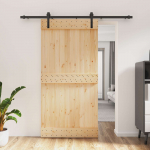 Liuguks naturaalne ja must 100 x 210 cm tahke m&auml;nnipuit