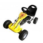 Pedaalidega kart lastele kollane