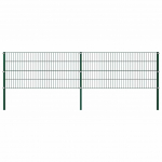 Aiapaneel postidega, raud, 349 x 80 cm, roheline