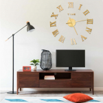 3d seinakell, modernne disain, kuldne, 100 cm xxl