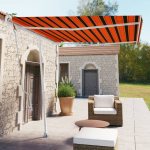 Iseseisev automaatne varikatus 300 x 250 cm, oranž/pruun