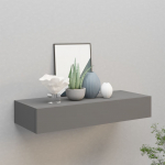 Sahtliga seinariiul, hall, 60 x 23,5 x 10 cm, mdf