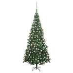 Valgustatud kunstkuusk kuulidega 240 cm, roheline
