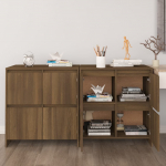 Puhvetkapp 2 tk, pruun tamm, 70 x 41 x 75 cm, tehispuit