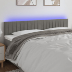LED-voodipeats, helehall, 180x5x78/88 cm, samet