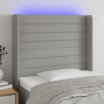 LED-voodipeats, helehall, 93x16x118/128 cm, kangas