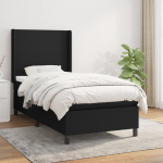 Kontinentaalvoodi madratsiga, must, 100x200 cm, kangas