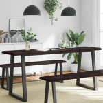 Lauaplaat, tumepruun, 180 x 50 x (2-6) cm, t&ouml;&ouml;deldud t&auml;ispuit