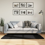 K&otilde;rge narmaga shaggy vaip, must, 80x150 cm