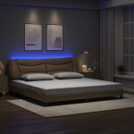 VOODIRAAM LED-TULEDEGA, CAPPUCCINO, 200X200 CM, KUNSTNAHK