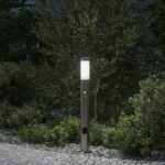 Anduri ja pistikupesaga postvalgusti, 80 cm, roostevaba teras, IP44