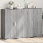 Puhvetkapid 2 tk, hall sonoma tamm, 60 x 31 x 84 cm, tehispuit