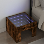 &Ouml;&ouml;kapp LED-tuledega, suitsutatud tamm, 40x40x30 cm