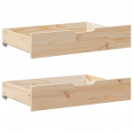 Ratastega voodisahtlid 2 tk, 80x55x16 cm, m&auml;nnipuit