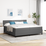 Kastmadrats koos madratsiga helehall 200x200 cm kordne kangas