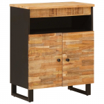 K&otilde;rvalkapp ladustamisega pruun 60 x 33 x 75 cm tugev mango puu