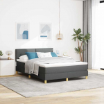 LED Voodi madratsiga Tumehall 140 x 190 cm kangas